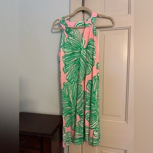 Lilly Pulitzer Pink and Green Leaf Dress